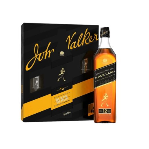 Johnnie Walker Black Label Giftbox + 2 Highballs 70CL