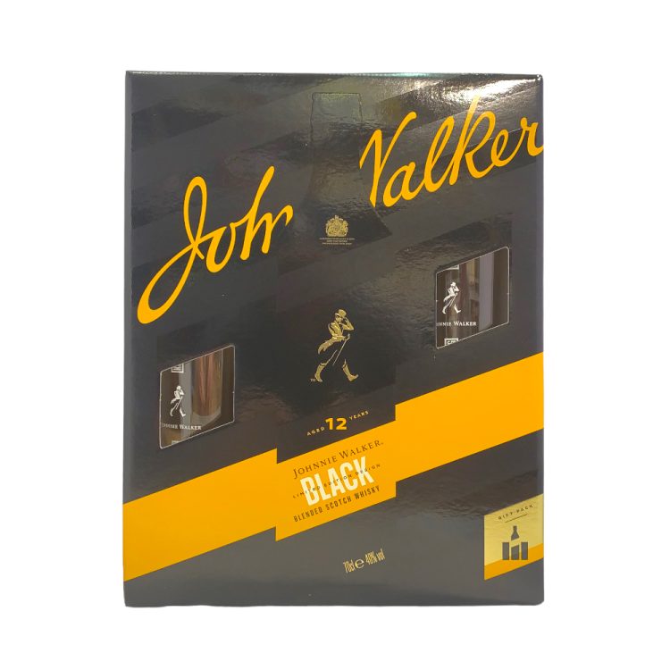 Johnnie Walker Black Label Giftbox + 2 Highballs 70CL