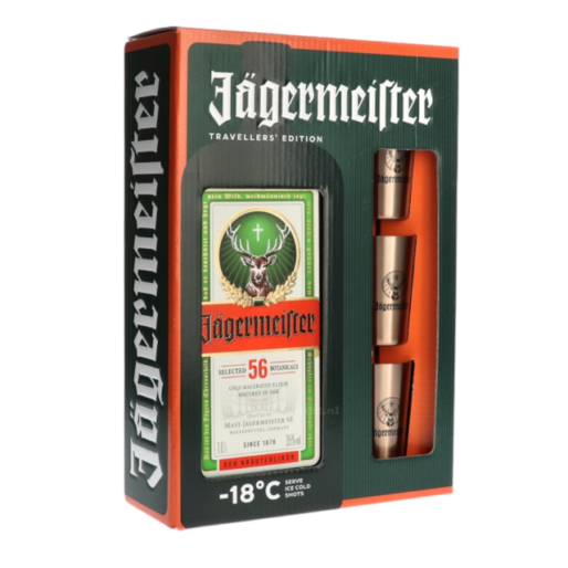 Jägermeister + 3 Shot Glasses 100CL